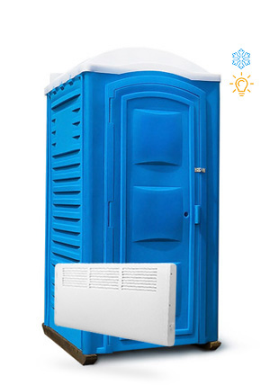Туалетная кабина «Варм» — утеплённая кабина с обогревателем и освещением.